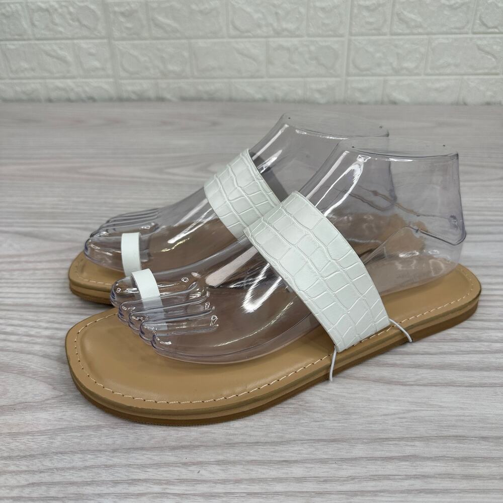 Universal Thread Bundle Flat Sandals 8.5 Brown Wh… - image 5